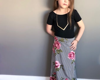 Toddler - Kids - Girls Floral Maxi Skirt