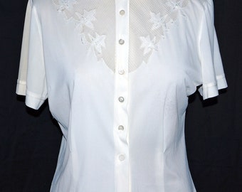 1950s Secretary Blouse Sz 12 Vintage