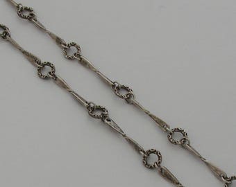 50cm round chain and links antique silver paddle sticks