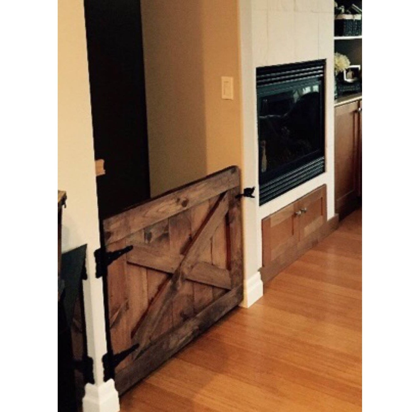 Custom Made Barn Door Style Baby Gate Walnut