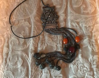 Unusual Vintage Ethiopian Dangle Necklace