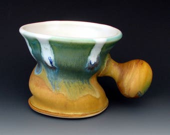 STONEWARE SHAVING MUG #12 - Shaving Bowl - Shaving Cup - Lather Mug - Lather Cup - Lather Bowl - Shaving Supplies - Shaving Accessories
