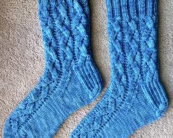 Hand Knit Womens Cashmere-Wool Blend Socks (S-215)