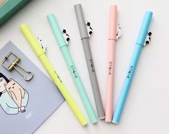 Scrapbook Pen 0.5 mm 5 Color set blue/black lead, cats