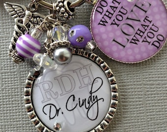 rn nurse, Do what you love PERSONALIZED Keychain, nurse graduate, RDH, dental hygienist graduate, x-ray technician, paramedic, NICU nurse