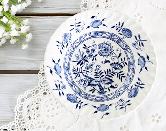 Vintage Wood & Sons "Blue Fjord" Fruit Bowl 5 1/8" | Blue and White Bowl, Blue Vintage Bowl, Blue Transferware Bowl, Indies Berry Bowl