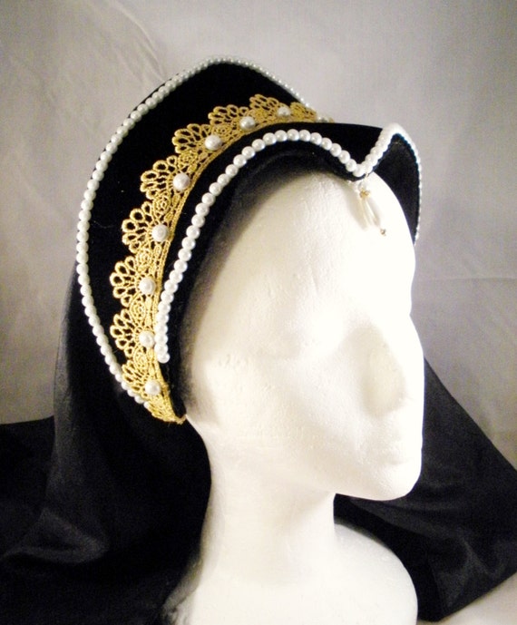 Renaissance French Hood Tudor Headpiece Anne Boleyn