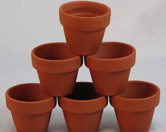 10 - 3" x 2.5" Mini Clay Pots - Great for Plants and Crafts