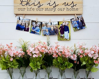 Mother's Day Sign | Picture Display Board | Mother's Day Gift | Photo Display Board | Saying and Stain Options
