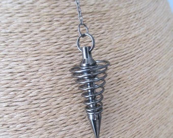 black titanium spiral pendulum.