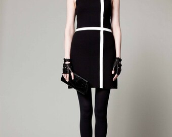 Black / White Shift Dress