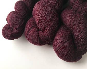 Reclaimed Lace Yarn - Wool - Burgundy