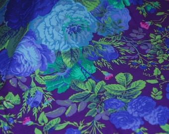 Kaffe Fassett Collective Fabric - Gradi Flora Purple- 100 PCT Quality Cotton Out of Print and Rare-Yardage
