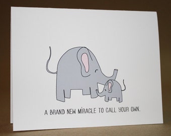 Sweet New Baby Card- A Brand New Miracle To Call Your Own