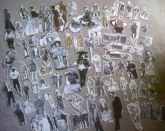 VINTAGE ephemera PAPER crafting lot(item#500) CUT-outs scrapbooking altered art collage