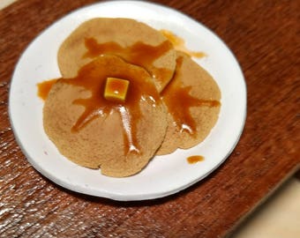 Dollhouse pancake breakfast with maple syrup 1:6 scale (Barbie sized)