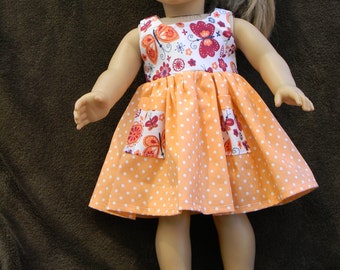 American Girl Doll Sleeveless Dress with Pockets