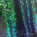 Ombre Peacock Mini Disk Sequin on Mesh Fabric, Green Blue Ombre Sequins Fabric for Dress, Mermaid Sequin on Mesh Fabric by the Yard