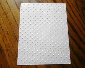 PERFECT POLKA DOTS Embossed Card Stock Panels Perfect for Scrapbooking and Card Making - Set of 12