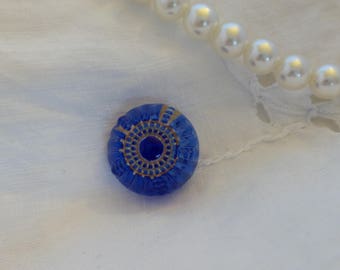 Blue Glass Button