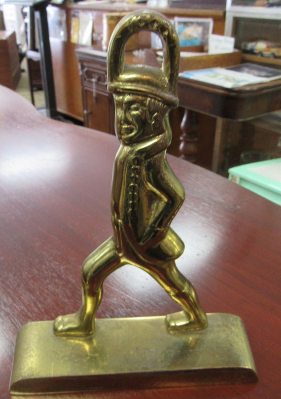 Brass Hessian Soldier Bookend / Door Stop