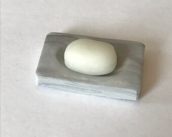 Marble soap dish. Miniature,doll house,bathroom decor