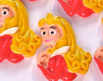 Princess Resin Cabochons Embellishment Lot of 3
