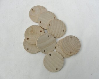 10 birthday board tags Circles, 1.5" wooden disc, wood disk 1 1/2" x 1/8" thick unfinished DIY