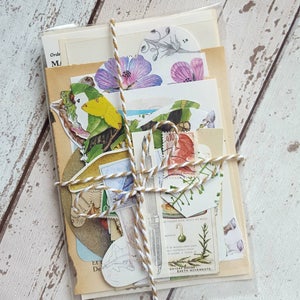 Junk Journal Kit , Paper Ephemera Pack , Journal Kit , Scrapbooking Lot, Smash Book , Diy Craft Kit ,