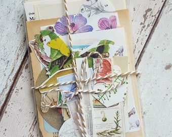 Junk Journal Kit , Paper Ephemera Pack , Journal Kit , Scrapbooking Lot, Smash Book , Diy Craft Kit ,