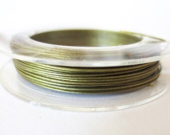 Coil 10 m wire 0.45 mm OLIVE Green