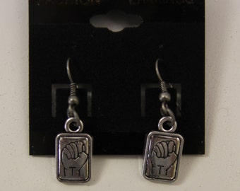 ASL Earring - Deaf American Sign Language Tile Pendant Necklace