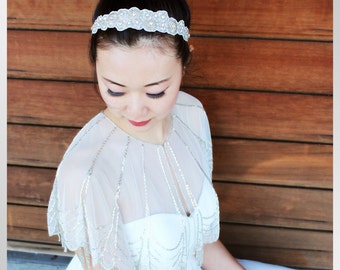 HALLIE - Bridal Headband, wedding headpiece, hair accessory