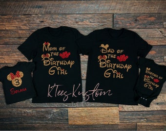 Minnie Mouse Birthday Shirt - Family Birthday Shirts- Matching birthday shirts- Group shirts -