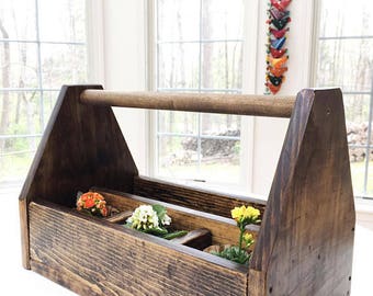 Rustic Caddy MEDIUM, Handmade Toolbox, Art Caddy, Father's Day Gift, Kids Toolbox, Rustic Storage Box, Farmhouse Decor