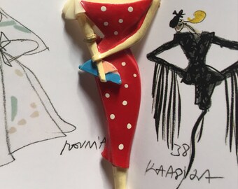 The 80's women brooch