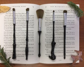 5 Piece Wizard Wand Makeup Brush Set - Inspired by Harry Potter