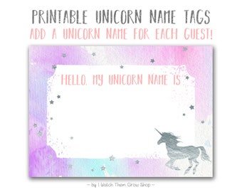 unicorn party printables package pastel pink and gold unicorn