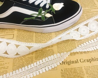 tiny gorgeous rose patch,patch for VANS,for shoes,iron on ,embroidered patch,DIY,for jacket,applique