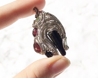 Beautiful and intricate wire wrap pendent