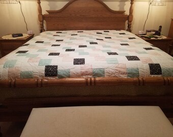 85"x91" Falling Charm Quilt.