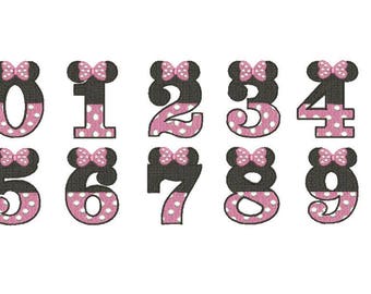 minnie mouse numbers etsy