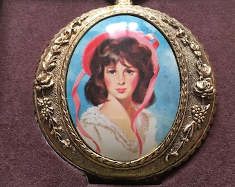 Vintage Max Factor pocket watch style compact