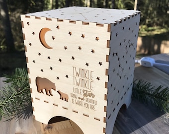 Wooden "Brave Bear" - Night Light