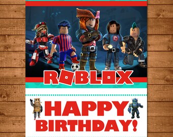 Roblox Placemat Chalkboard Roblox Happy Birthday Party Place