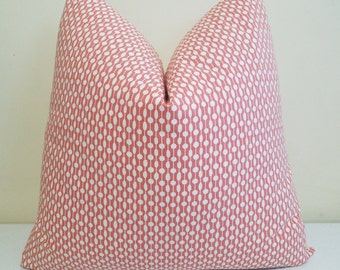 Kravet Highpoint in Coral -Pillow Cover -Throw Pillow - Euro Sham - Lumbar Pillow