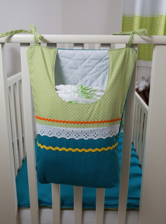 Large Nappy Bag Hanging Diaper Bag Diaper Stacker Handmade