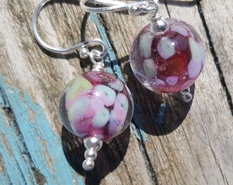 Glass & Silver Earrings. Lampwork Earrings SRAJD FHFteam