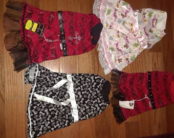 4 dresses only 1 of each left 4 for 25 dollars made and ready to ship size small