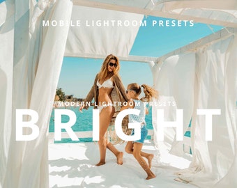 Lightroom Presets, 4 Mobile Presets, Bright and Airy, Presets Lightroom, Presets, Modern Presets, Phone Preset, mobile, Instagram, Blogger